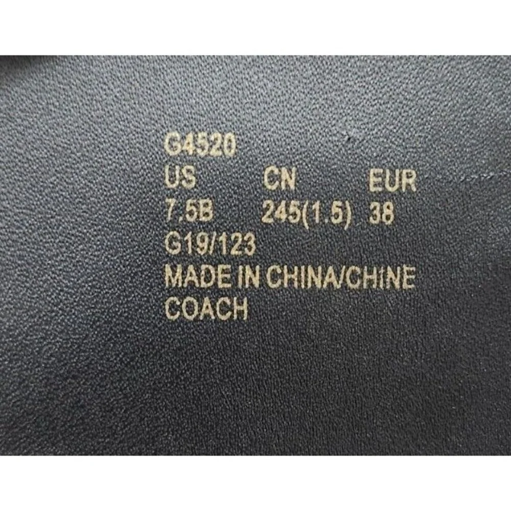 Women's COACH Black Walnut LEATHER Horse Carriage Equestrian Riding Knee Boots - Picture 11 of 15